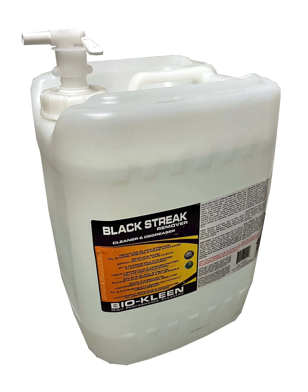 M00515 – BIO-KLEEN Black Streak Remover, Use To Remove Black Streaks/ Grease/ Scuff Marks/ Oil Stains 5 Gallon Single
